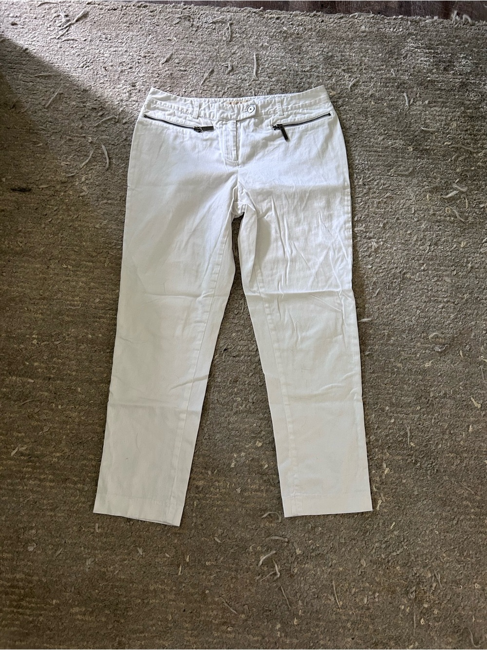 White Slim Chino Ankle Pants